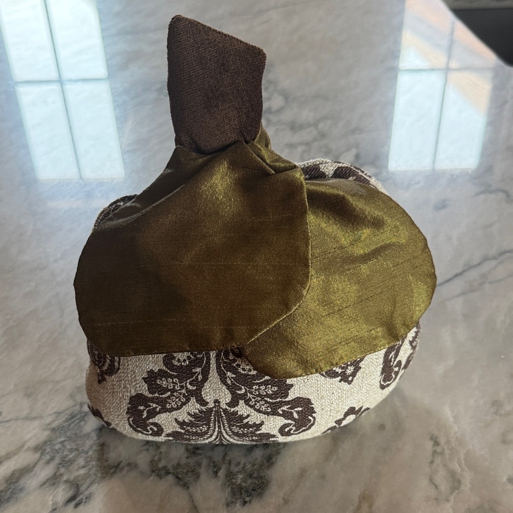 Woof and Poof fabric pumpkin